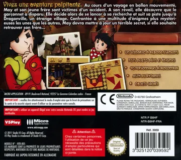 Aventures de May, Les - L'Etrange Disparition (France) box cover back